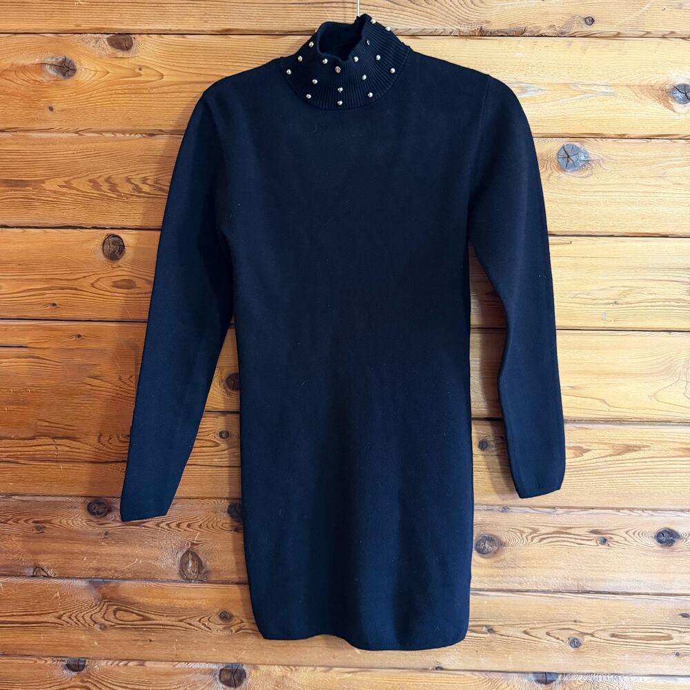 & Other Stories Turtle Neck Studded Sweater Dress Small
